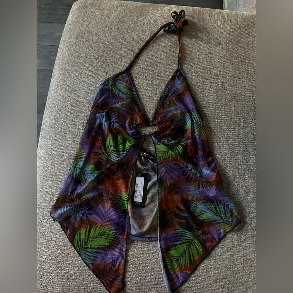 Purple Ring Mesh Green Front Top